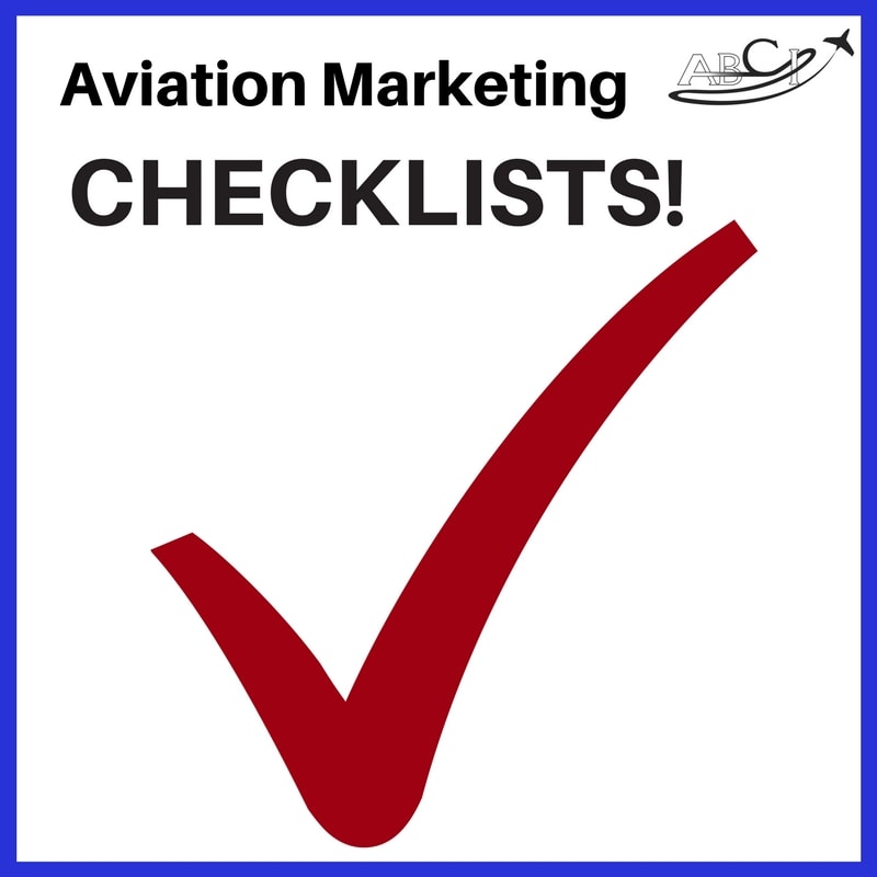 Aviation Marketing Checklists – Don’t Take Off Without One!