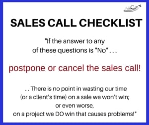 Sales Call Checklist