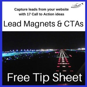 Ideal for b2b aviation marketing - lead magnets & Ctas. 