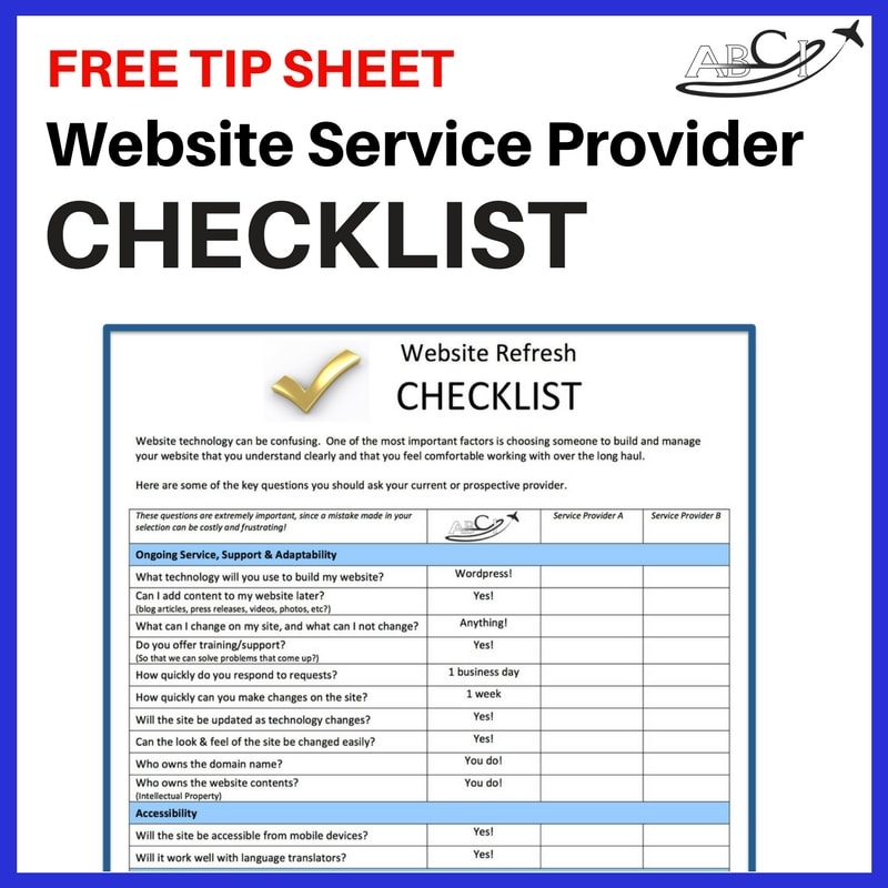 Aviation Website Service Provider Checklist