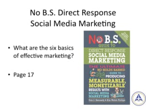 Book Club Discussion - No BS Social Media Marketing - Six basics of effective marketing