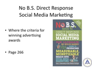 Book Club Discussion - No BS Social Media Marketing - advertising awards