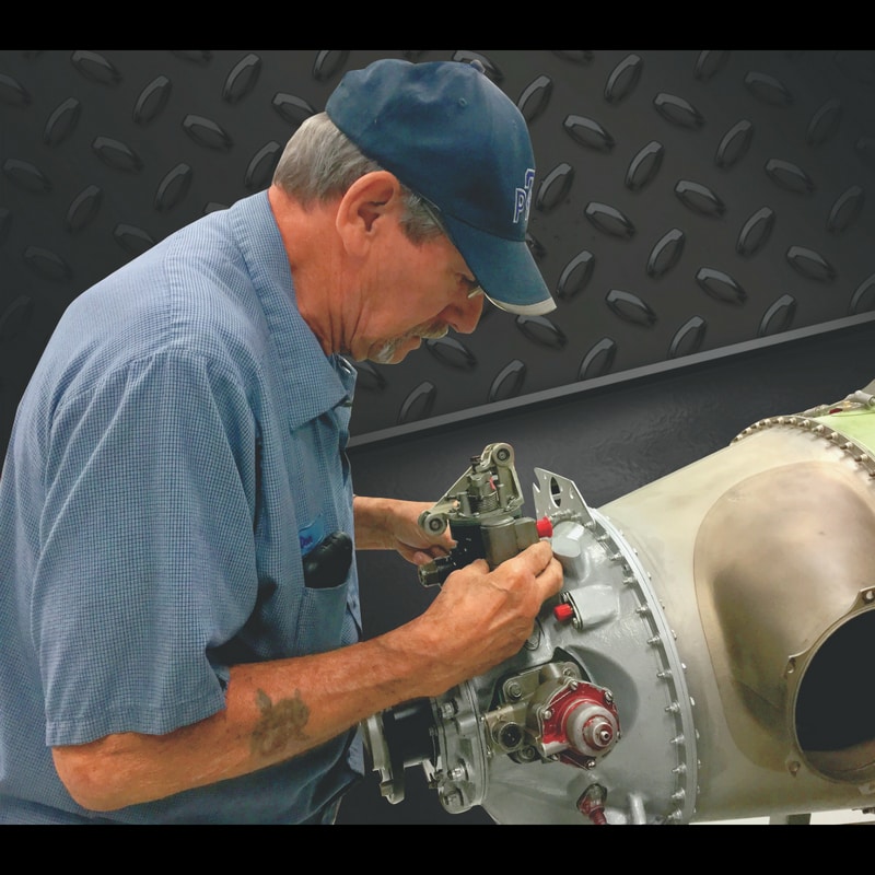 Working on a Pt6A engine