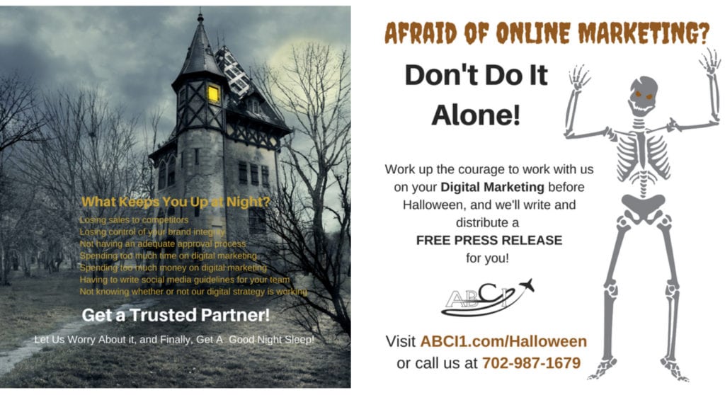 Aviation digital marketing - Halloween promo