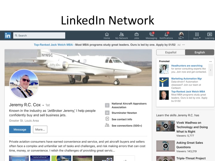 aviation digital marketing strategies - long-term strategy - building your linked-in network!