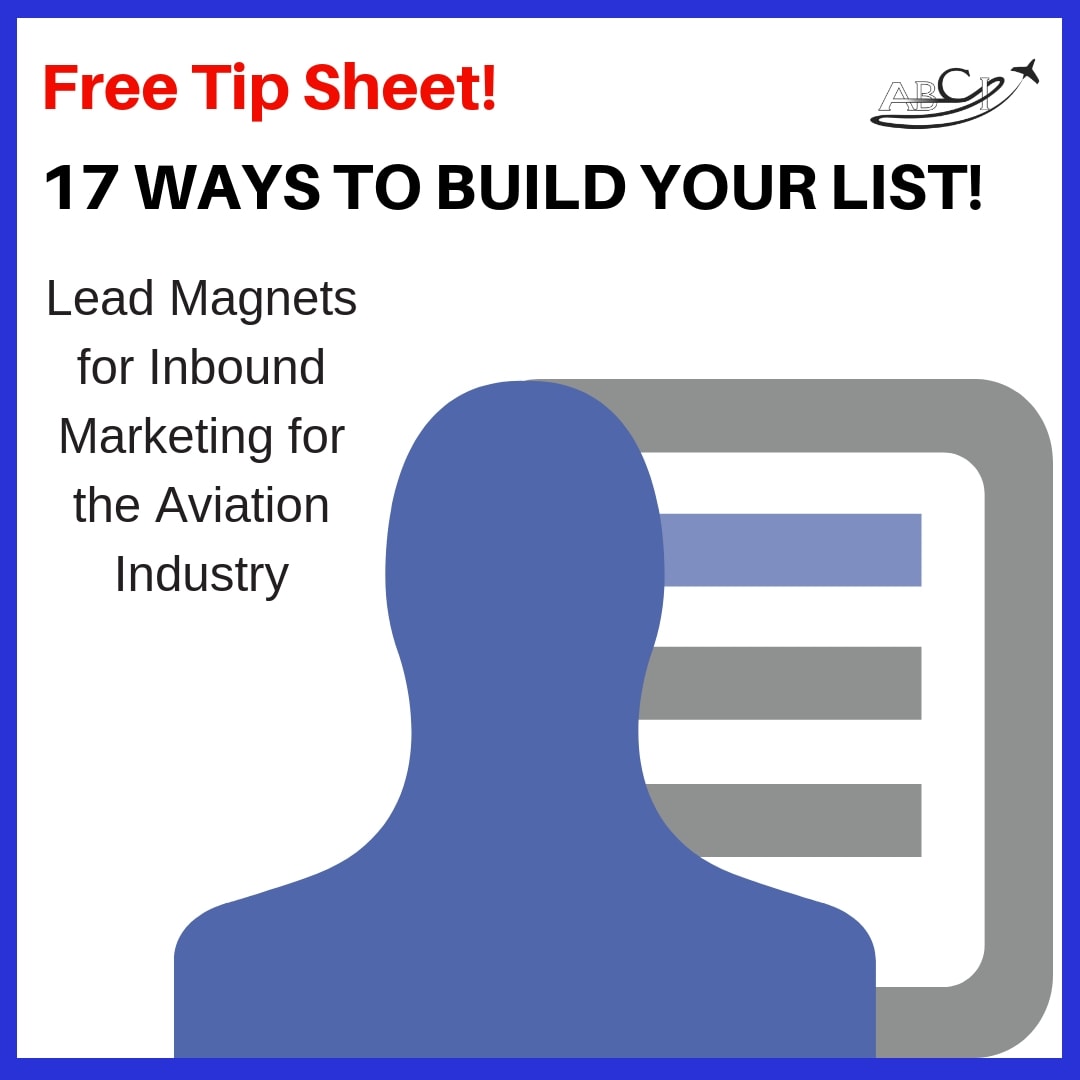 AMHF 003 –  Inbound Marketing for Aviation – Three Ways to Build Your Prospect List