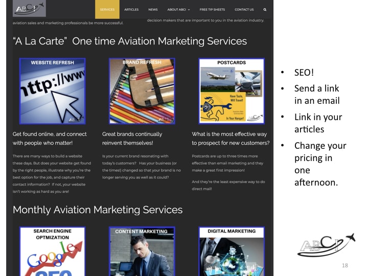 Should my aviation catalog be online or printed? 