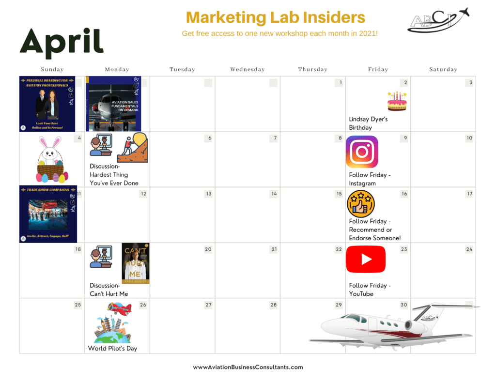 April Calendar 2021