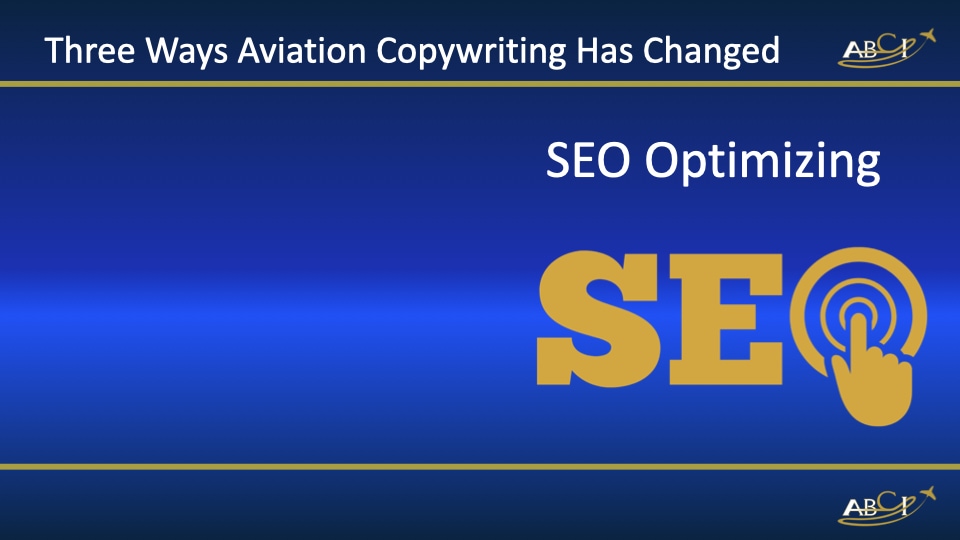SEO is a vital skill for an aviation copywriter