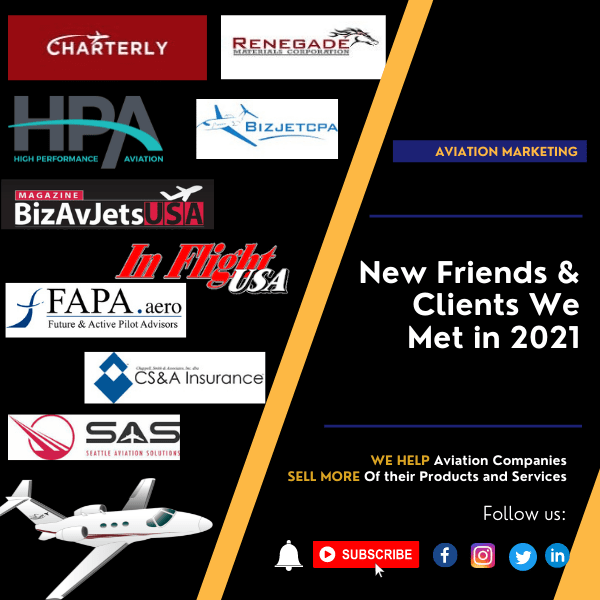 Aviation marketing - The Best of 2021 - New Friends and Clients
