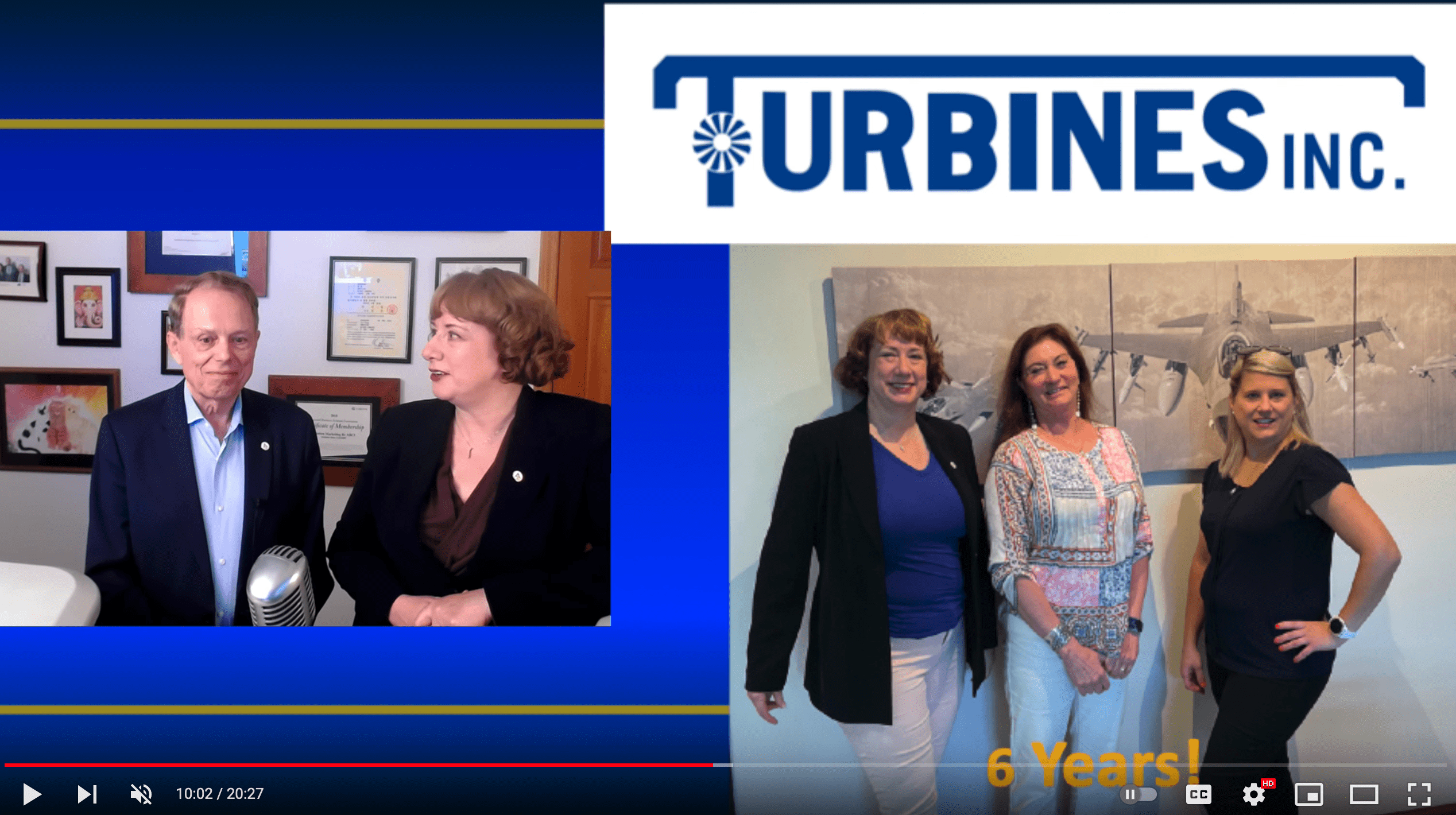 Peg Mills and Jane Santucci of Turbines Inc. have been ABCI clients for SIX years!