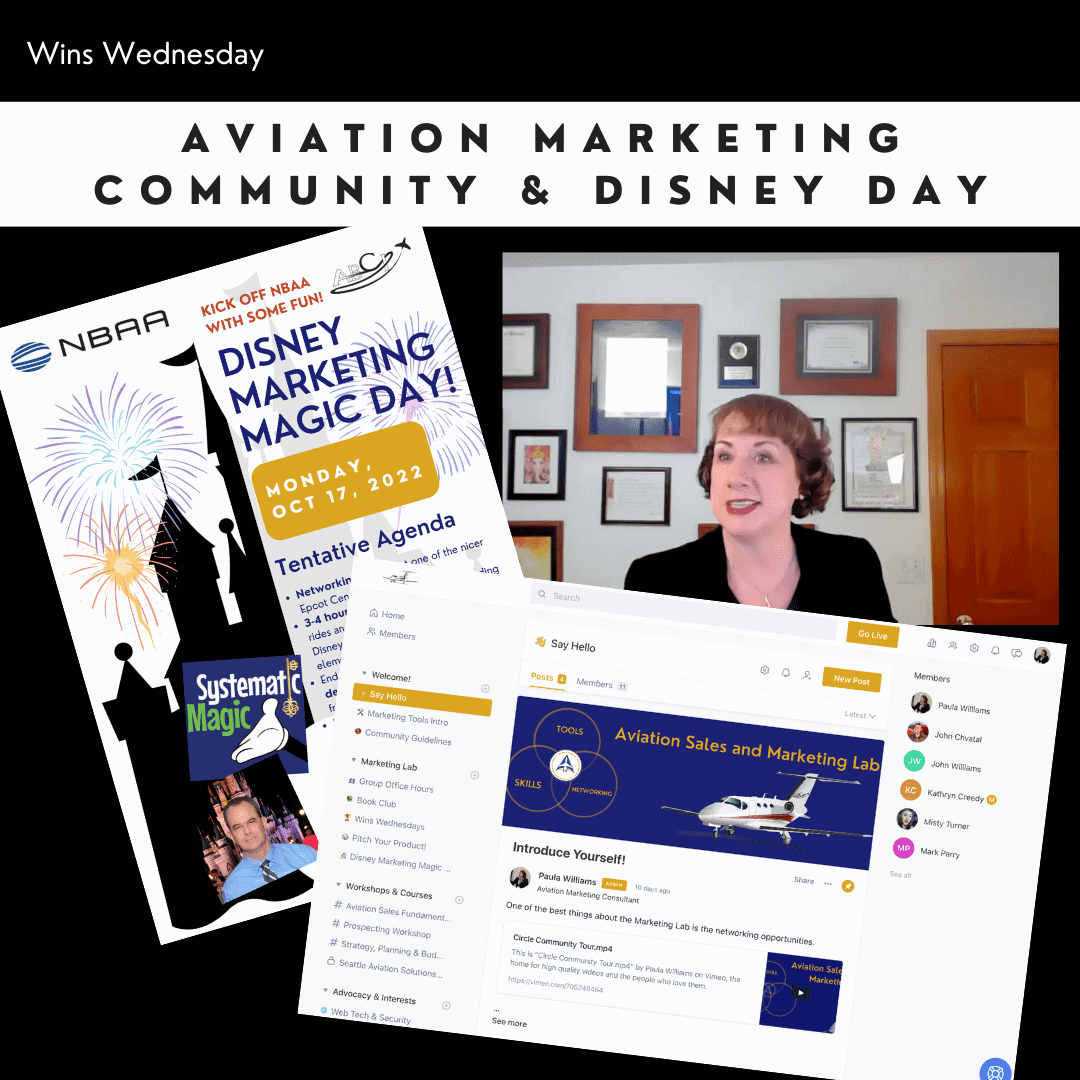 Wins Wednesday - Aviation Marketing Community and Networking at Disney