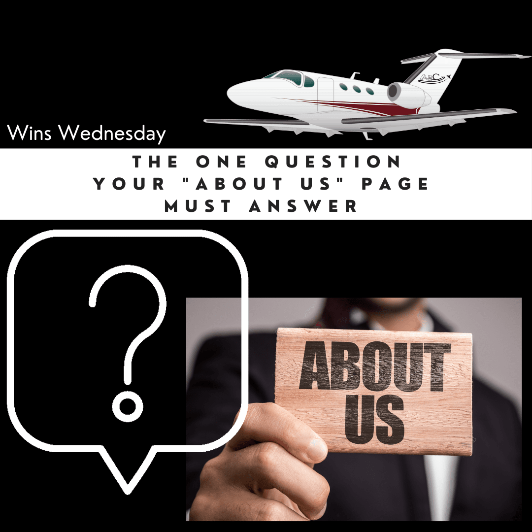 Aviation Website Copy - The One Question Your Website's "About Us" Page must answer