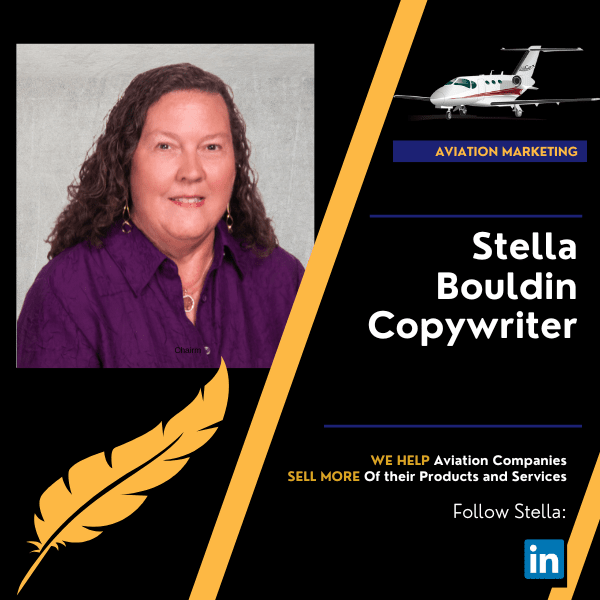 Aviation copywriter Stella Bouldin