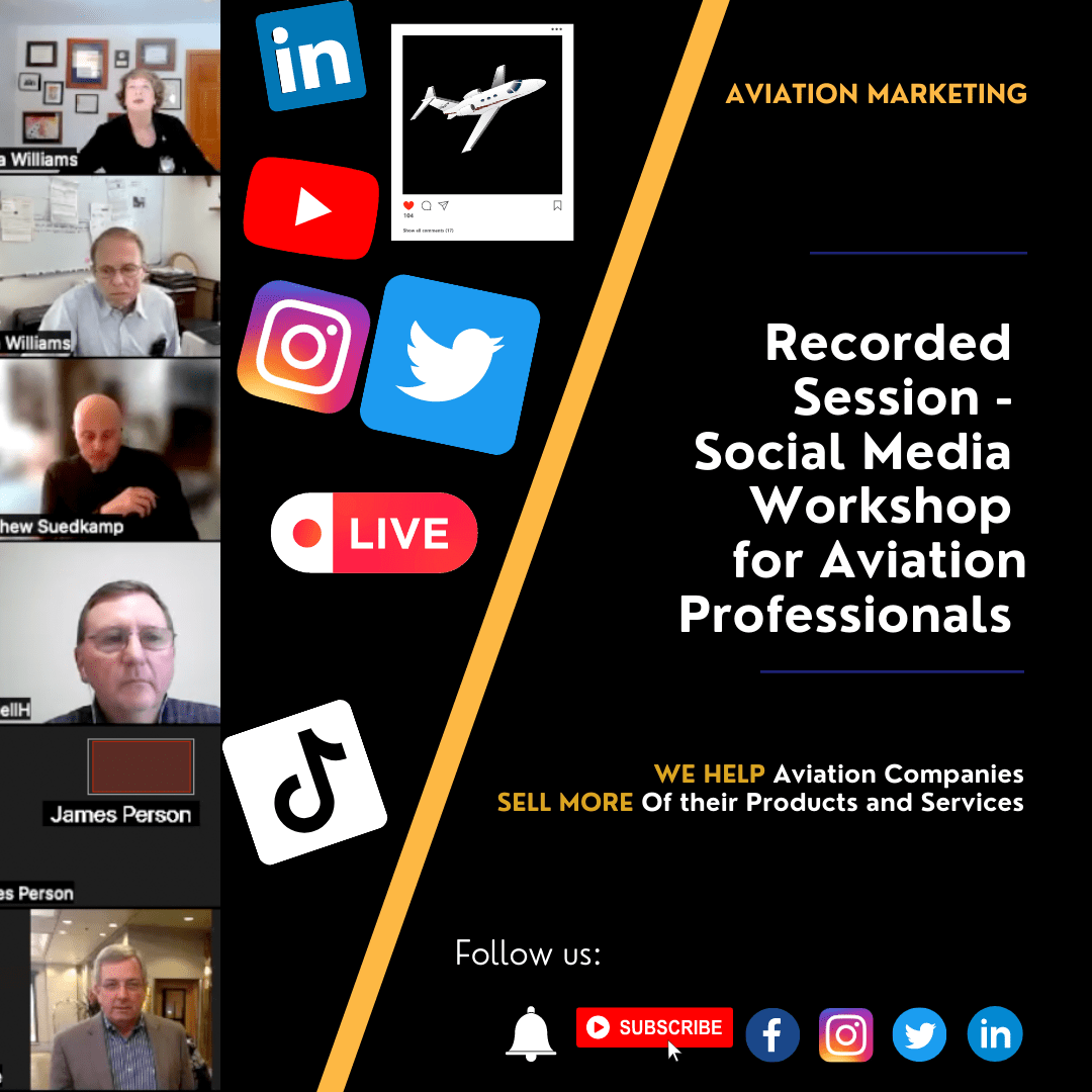 Recording of our Live Social Media Workshop for Aviation Professionals