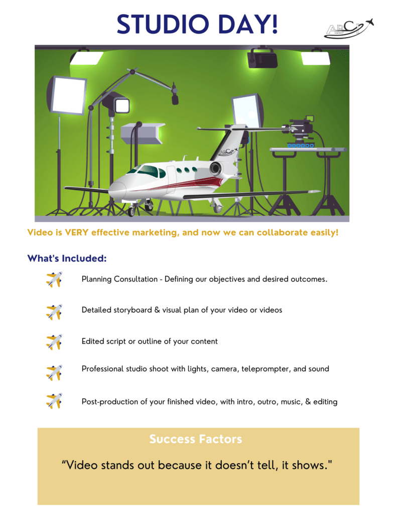 ABCI video marketing studio day