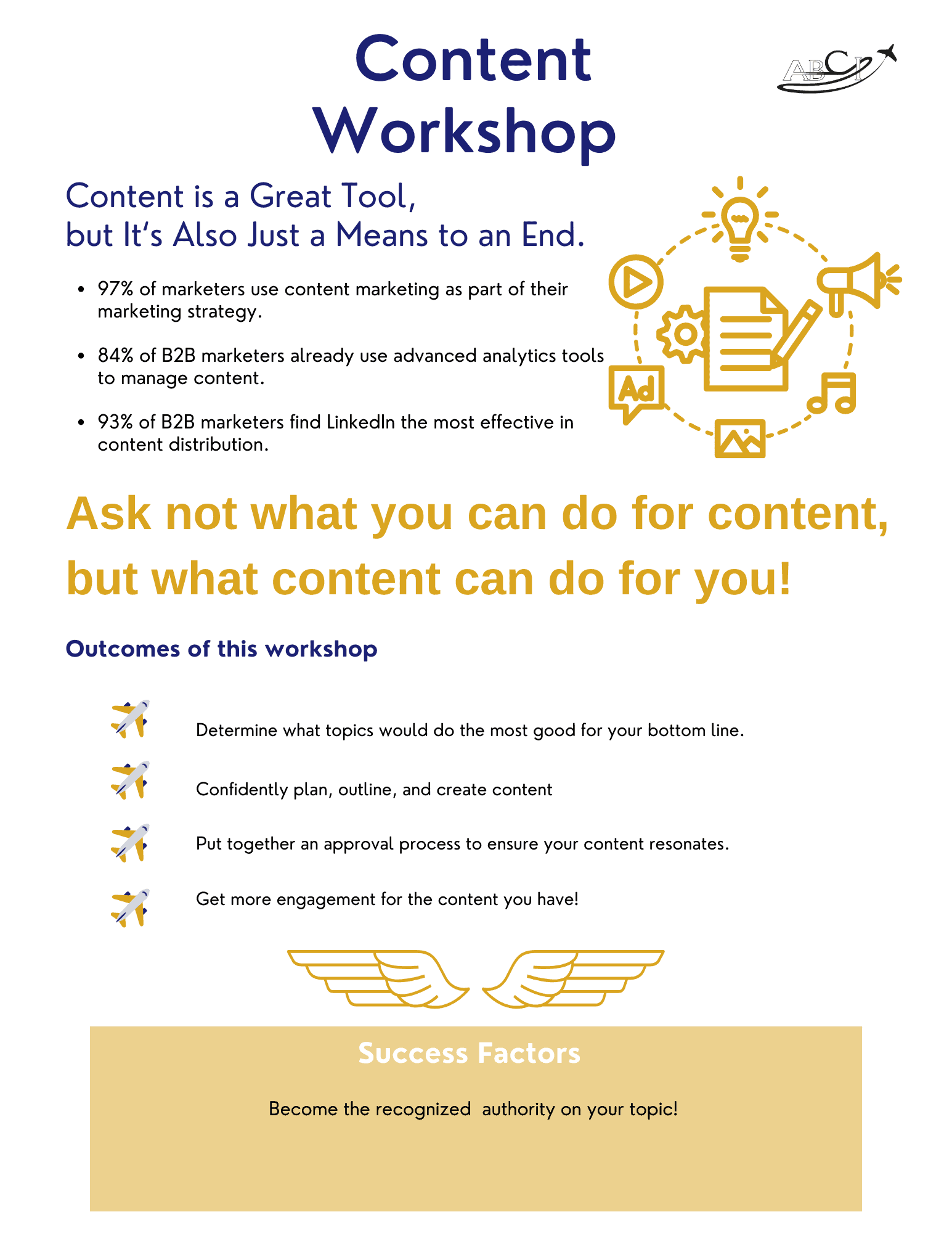 Live Workshop – Flight Plan to Engaging Content