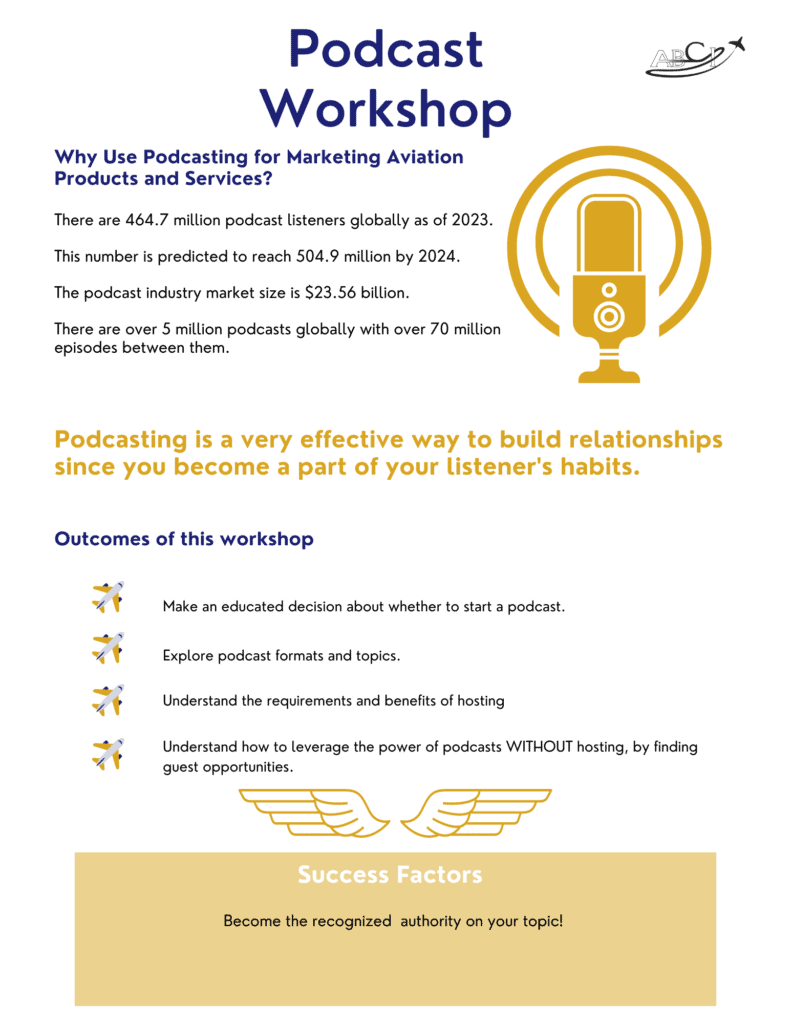 Aviation Marketing Podcast Workshop - Workbook
